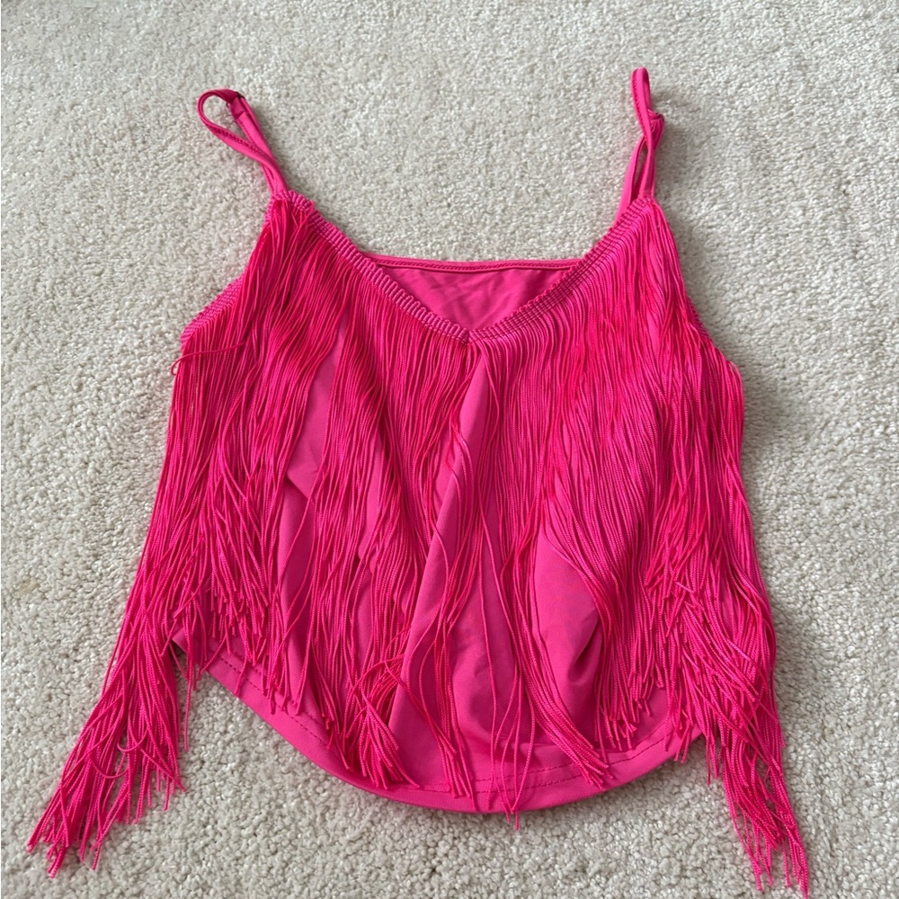 SHEIN Pink Ruffled Top